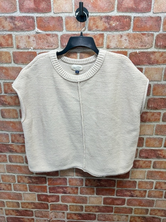 Universal Thread Sweaters - Boho Knit Boxy Lagenlook sleeveless cotton blend cream Sweater Vest sz XL
